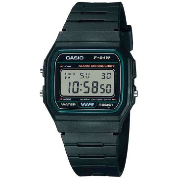 Унисекс дигитален часовник Casio - Casio Collection - F-91W-3HDG