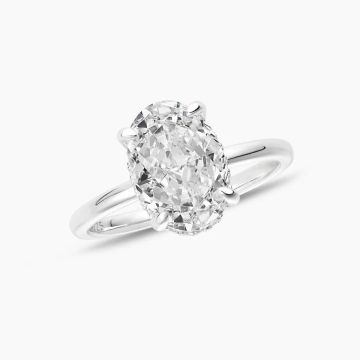 Ръчно изработен пръстен Oval Crushed Ice от сребро - RING-OVL-SLVR