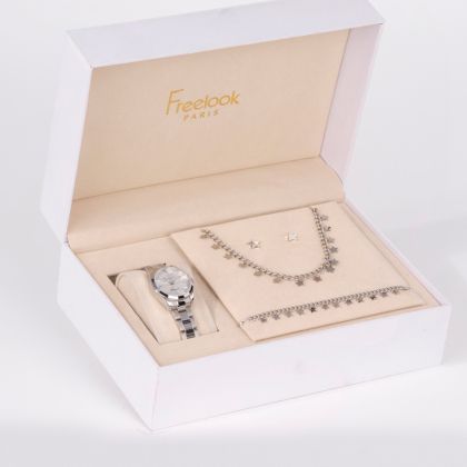 Комплект дамски часовник, гривна, колие и обеци  Freelook FL.1.10488-1