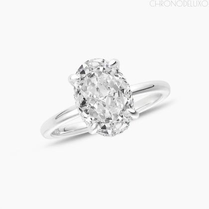 Ръчно изработен пръстен Oval Crushed Ice от сребро - RING-OVL-SLVR