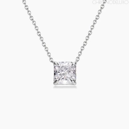 Ръчно изработено колие PRINCESS CUT от 925-каратово сребро - NCKL-PRNCS-SLVR