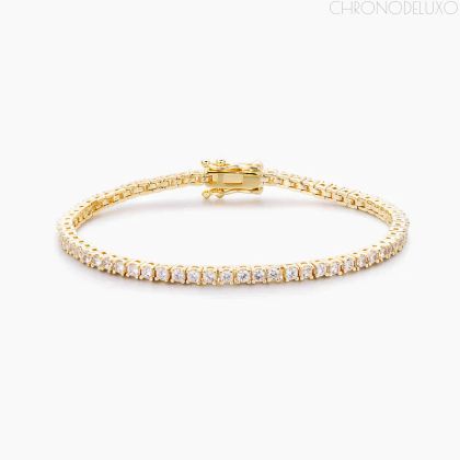 Ръчно изработена гривна SONYA от 18-каратово позлатено 925-каратово сребро - BRCLT-SONYA-GLD