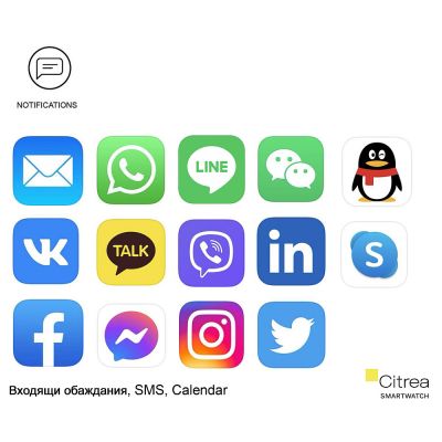 Смарт часовник Citrea Black 1.3" Heart Rate - X00A-001VY