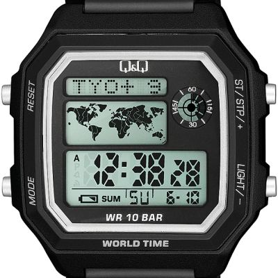 Мъжки дигитален часовник Q&Q World Time - M196J001Y