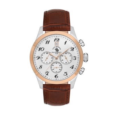 Мъжки часовник Santa Barbara Polo & Racquet Club SB.1.10551-4 комплект с химикалка
