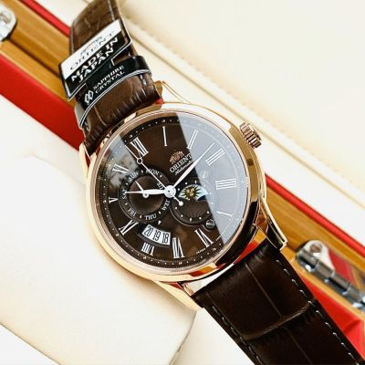 Мъжки автоматичен часовник Orient Classic Automatic Sun and Moon - RA-AK0009T