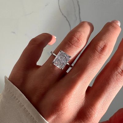 Ръчно изработен пръстен RADIANT CUT от 925-каратово сребро - RING-RDNC-SLVR