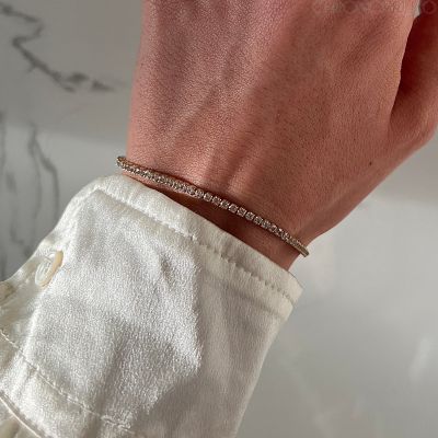 Ръчно изработена гривна SONYA от 18-каратово позлатено 925-каратово сребро - BRCLT-SONYA-GLD