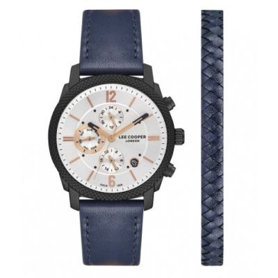 Мъжки часовник Lee Cooper LC07077.639 комплект с кожена гривна